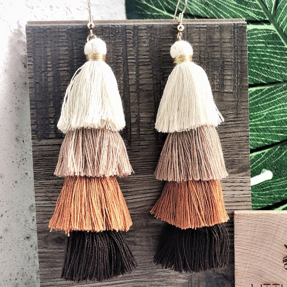 2 for 20 ❤️ Tassel earrings Boho earring jewelry - Picture 2 of 3